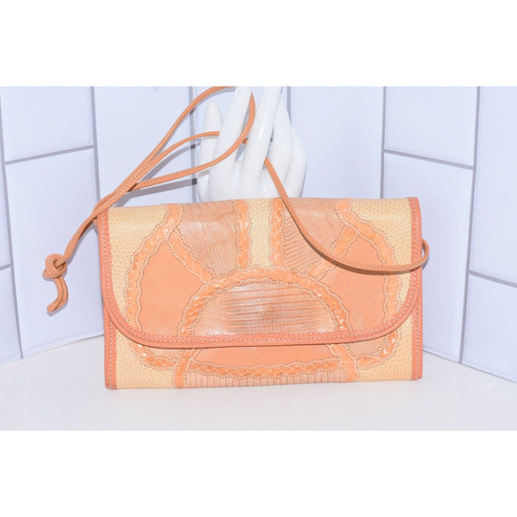 CARLOS FALCHI 1980s Patchwork Snakeskin Crossbody Shoulder Bag - Picture 1 of 9